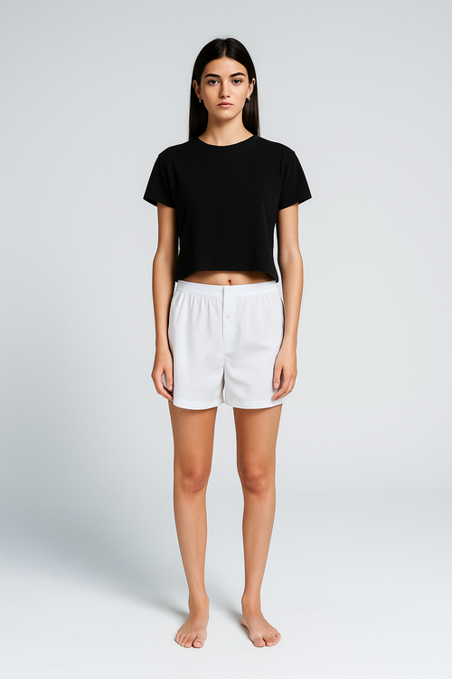 Alex - White Boxer Shorts